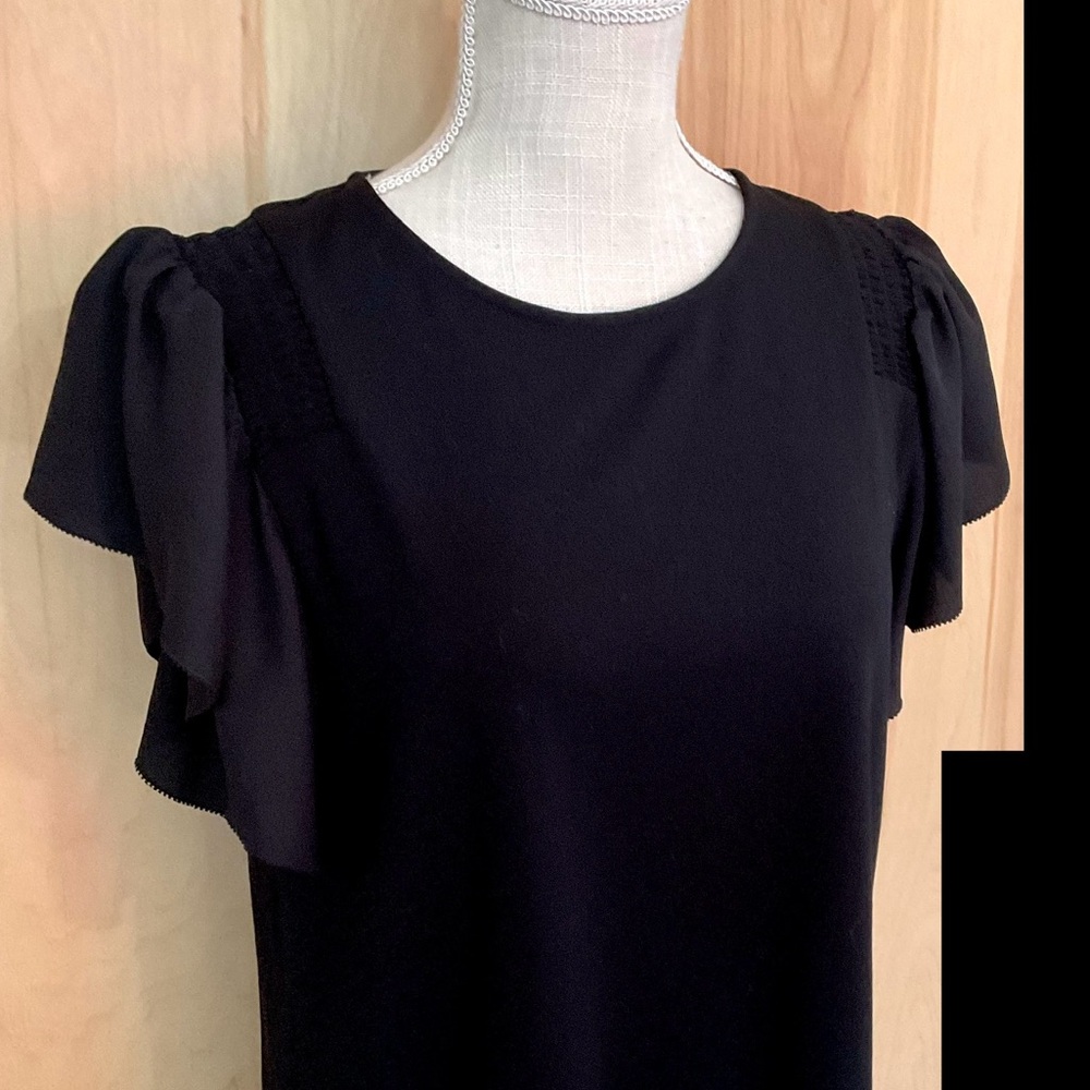 Ann Taylor Petite Tiered Flutter Sleeve Dress - EUC - Picture 3 of 5
